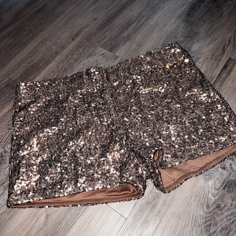 Y2k Sequin Tan Women's Shorts